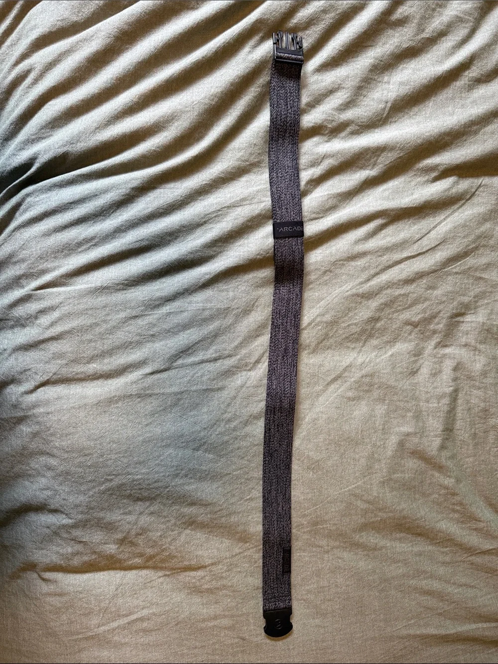 Arcade Charcoal Stretch Webbing Belt with Black Hardware